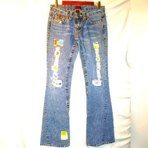 All American Girl Wax Patchwork Jeans, 3